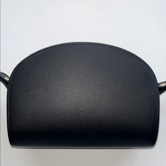A.P.C. Black Demi Lune Mini Crossbody Bag Purse - Picture 4 of 13